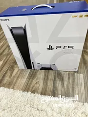  2 سوني PS5 شبه جديد بالكرتون 