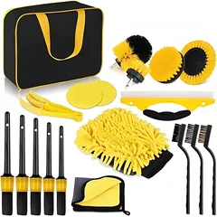  1 شنتة أدوات تنظيف للسيارة 18 أداة