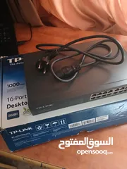  4 سويتش tp-link موزع ايثرنت ل16 جهاز