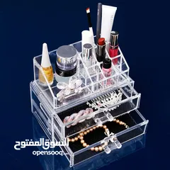  4 صندوق ترتيب المكياج او المجوهرات 4 طبقات منظم  مكياج و اكسسوارات اكريليك ضد الكسر
