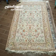  3 سجادتين حرير إيراني