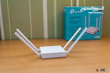  9 Dual-band Wi-Fi router tp-link archer c24 AC750 راوتر واي فاي تي بي لينك للانترنت 