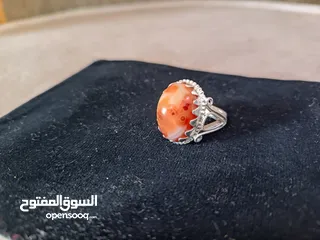  2 خاتم بحجر طبيعي سليماني يمني
