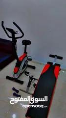  5 دراجة تمارين مع هدية جهاز تمارين لشد البطن وجهاز مشاية لعضلات الساقين