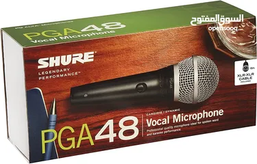  1 ميكرفون يدوي اصلي نوع Shure PGA48 Dynamic Microphone Handheld Mic for Vocals with Cardioid
