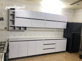  18 كاونتر خشب mdf قياس 3امتار مع سنك متر ونص مرمر بسعر 650الف