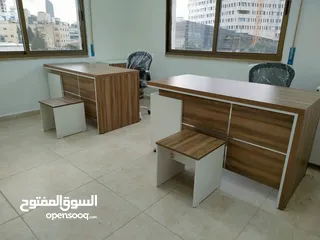  6 اثاث مكتبي مكتب مدير بعدة الوان بسعر خيالي مع جانبية بادراج وطاولة والتوصيل مجاني مكاتب ادارية
