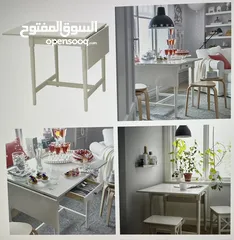  4 طاولة ايكيا قبالة للطي ikea