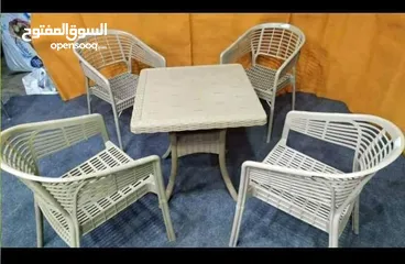  3 طقم كريستال اربع كراسي وترابيزه