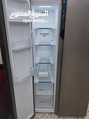  9 Brand New, Haier Side by Side two doors Refrigerator, Twin Inverter Technology, Silver Color
