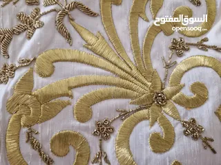  2 Embroidered Indian silk centre table cover 98x98cm شرشف طاولة تطريز هندي على حرير