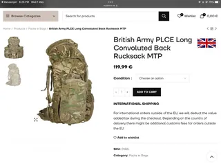  2 British military Rucksack For heavy duty110L
