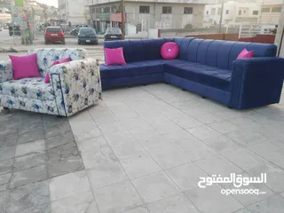  9 عرض خاص كورنر 9 مقاعد مع كنب مزدوجة + بفه + 7 مخدات