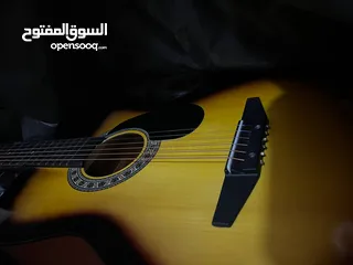  4 جيتار خشبي اصلي JIXING  Acoustic Guitar Linden Wood