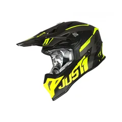  2 JUST1 J39 Stars Black Fluo Yellow Titanium Full Face Helmet