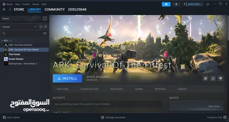  2 (Ark Survival Evolved) حساب ستيم(للكومبيوتر) بسعر مغري توصيل فوري