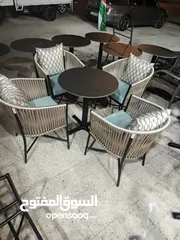  2 أطقم رتان وكراسي مطاعم