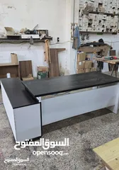  9 مكتب قياس 160*80 مع جانبيه وطاولة وسط خشب لامينت مستورد بسعر المصنع تفصيل جميع الموديلات جميع المقاس