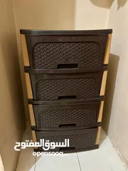  1 ادراج بلاستيك لون بني