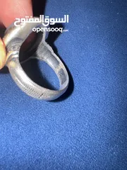  3 خاتم فضه اصلي وحجر مرتب