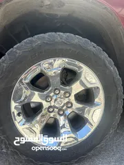  5 جنط بكب دوج عشرين كروم الاصلي مع كوشوك خشن عالي بحاله جيده جدا قابل للتفاوض
