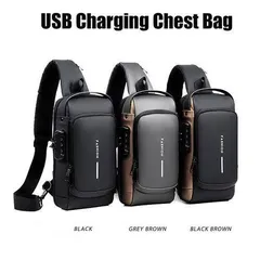  6 شنطة الكتف الذكية – مقاومة للسرقة والماء مع شحن USB وتصميم أنيق يناسب كل تنقلاتك !!
