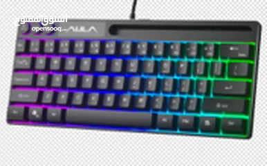  12 كيبورد جيمنغ مضيئ احترافي لكل الجيمرز اصلي Aula Keyboard F3061 Gaming RGB Lights OG