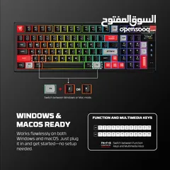  16 FANTECH MK918 ATOM PRO97 WIRELESS MECHANICAL GAMING KEYBOARD WHITE كيبورد فانتيك الجديد المميز