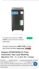  1 GEEPAS Washing Machine full Automatic