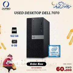  1 USED DESKTOP DELL 7070 جيل تاسع