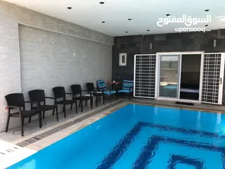  6 فيلا مفروشه  للايجار في البحر الميت شارع الفنادقمع بركه مدفيه