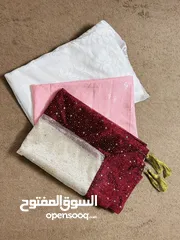  10 شراشف سفرة فاخرة جدا مع فروة لون ابيضّ بسعر مغري