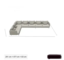  16 Corner Sofa ( From IKEA ) 10-seats, big area ( 4.77m x 2.91m )  أريكة زاوية مريحة جدا ( 10 مقاعد )