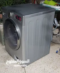  2 غسالة مع حماصة فل انفيرتر 9 كيلو غسيل و7 كيلو تحميص ماركة دايو