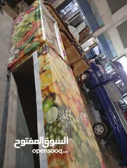  9 رفوف وطاولات خضرة بحاله ممتازه حديد تفصيل