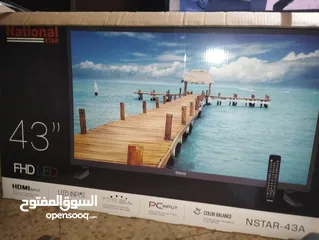  1 شاشة NSTAR-43A من ناشونال حجم 43 بوصة تدعم YouTube و Amazon و Netflix دقة Full HD السعر 200