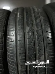  1 /-: اطارات برللي مستعملة بحالة جيدة /:- قياس  /:- الأمامي 245/40/19  /:- الخلفي 275/35/19 /:- العدد4