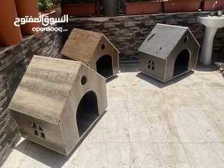 12 بيت للكلاب او القطط خشب لاتيه 18 قوي ومتين عده موديلات وألوان