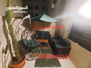  28 مرجيحة 3مقاعد مرجيحه عش بلبل طقم رتان طقم خارجي طقم حدائق كرسي بحرعضم كراسي تشميس كراسي بلاستك طاولة