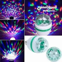  3 سماعة بلوتوث كرة اضاءه ديسكو المتحركه  و الملونه تحكم ريموت مدخل فلاشه و كرت مموري  ومكان تعليق حائط