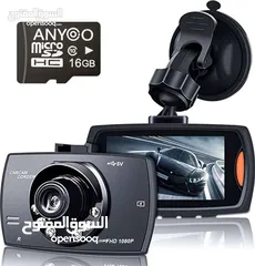  1 كاميرة داش كام للسيارة الامامية تدعم حفظ تسجيل الفيديو في بطاقة ذاكرة