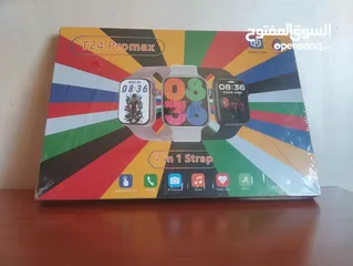  2 ساعة ذكية T24 Promax جديدة كلياً داخل الكرتونة، تصميم أنيق ومواصفات مميزة