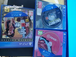  3 بلاستيشن 4 سليم مع ايد اصليه /مع وصلاته  بلاستيشن 4 فات مع ايد اصليه /مع وصلاته سيدي Gta 5 / fifa 20