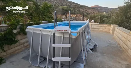  2 مسبح INTEX الامريكي الفاخر بطول 4متر وعرض 2متر وعمق رهيب 1.22متر الان متوفر بسعر خاص ومميز