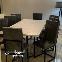  1 طاولة سفرة للبيع 8 كراسي