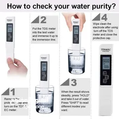  2 جهاز فحص جودة الماء ممتاز جدا وسهل ومناسب لمن يريد يفحص جودة الماء لديه ف المنزل وغيره .