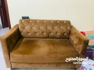  1 brown sofa