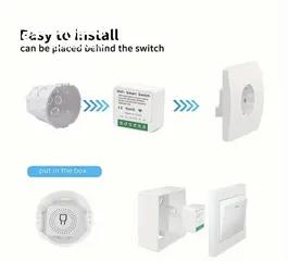  4 مفتاح تحكم ذكي WiFi - جهاز تحكم عن بُعد للأجهزة الكهربائية- تحكم بجهازك أينما كنت