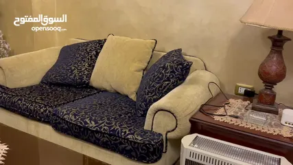  8 طقم صالون 7 مقاعد موديل حديث قماش تركي خشب سويد بسعر مغري جدا