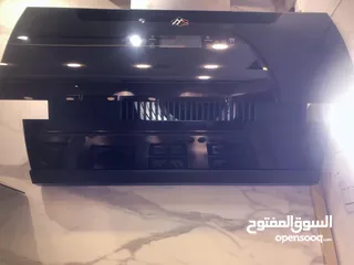  21 شفاطات مطبخ شفاط الشبح الذكي الأنيق الحديث سيكوريت أسود يعمل بالإشارة أو متحدث حرق سعر (90)د فقط